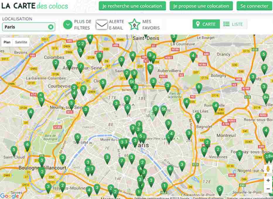 meilleures villes la carte des colocs